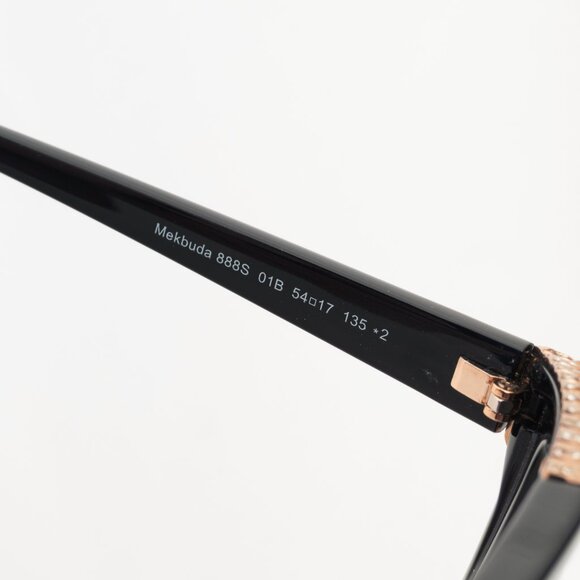 Roberto Cavalli Mekbuda Black Rhinestone Snakeskin-Texture Cat-Eye Sunglasses - Picture 8 of 9